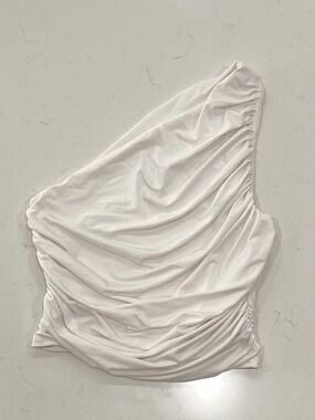 Express White One Shoulder Top